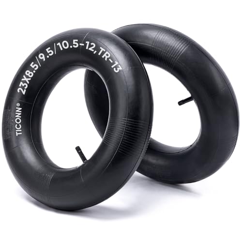 TICONN 23x8.5/9.5/10.5-12 Tire Inner Tube, 2 Pack Inner Tire Tube for Wheelbarrow Tires, Replacement Tube with TR-13 Straight Valve Stem for Mowers, Hand Trucks - size: 23x8.5/9.5/10.5-12 (TR-13)