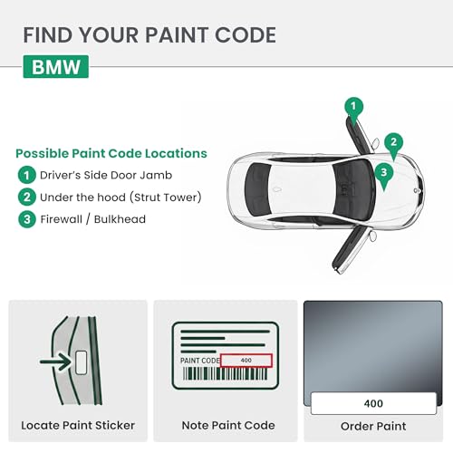 ERA Paints - 400 - Steel Gray Metallic for BMW Exact OEM Color Match Automotive Touch Up Paint for Cars - Spray Paint with Premium Spray Nozzle - Pro Kit - Made in USA - style: Spray - Pro Kit