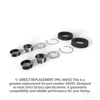 41mm Fork Seal Kit 36692 for Harley Davidson 1984 Wide Glide, 2 Pack