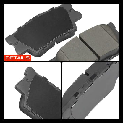 A-Premium Rear Ceramic Brake Pads Compatible with Toyota & Lexus & Pontiac - style: Rear Side - P1212