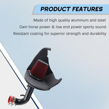 Cold Air Intake Kit + Filter Compatible With 2016-2021 Camaro 3.6L V6 Engine - size: Chevy Camaro Cold Air Intake 3.6L
