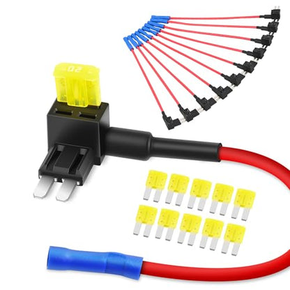 Nilight 10 Pack Micro2 Car Add a Circuit ATR Blade Fuse Tap Adapter - color: 10Pcs Micro2