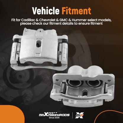 maXpeedingrods for 18B4728 18B4729 Front Rear Brake Calipers for GMC Sierra - size: 18-B4728+18-B4729