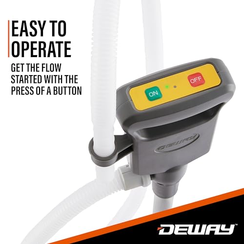 Deway Fuel Transfer Pump, Manual Nozzle Control, 3.8 GPM, 51in Hose - style: Basic No Auto-Stop
