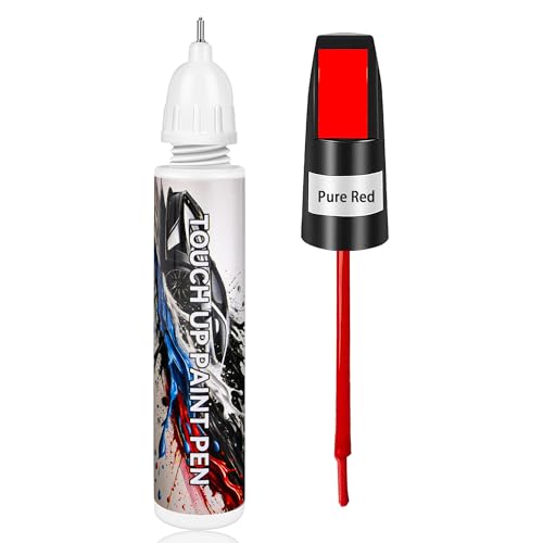Touch Up Paint for Cars, Pure Red Car Paint Scratch Repair, Auto Paint Repair Pen, Automotive Scratch Remover, Professional Seamless Coverage, Color Accurate, Long lasting Adhension, Fast Drying - color: Universal Pure Red