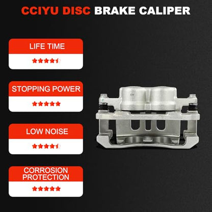 cciyu Front Right Disc Brake Caliper Assembly w/Bracket 18B4840 - size: Front Right[18B4840]
