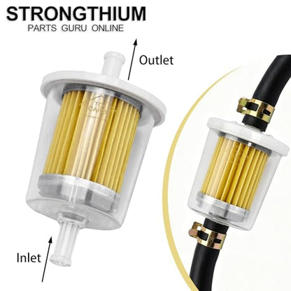 Strongthium Universal 5/16" Inline Gas Fuel Filter Clear