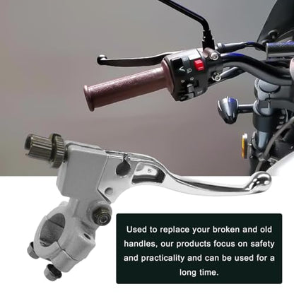 KVAEY Motorcycle Clutch Lever, 7/8" 22mm Left Handlebar Folding Brake Lever Perch, Clutch Handle Lever Replacement (Silver) - color: Silver