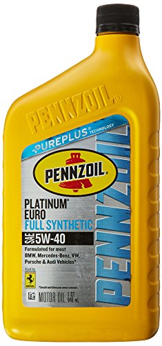 Pennzoil - 550040834 Platinum Euro Full Synthetic 5W-40 Motor Oil (1-Quart, Single-Pack) - style: 1-Pack (Old Packaging)