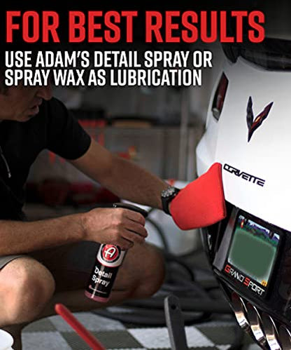 Adam's Clay Mitt Combo - Detail Spray Clay Lubricant for Medium Grade Clay for Car Detailing - Glove Quickly Removes Debris from Your Paint, Glass, Wheels, & More - size: Red - Kit