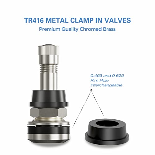 CKAuto 25 Pieces TR416 High Performance Metal Valve Stems - size: 25pcs