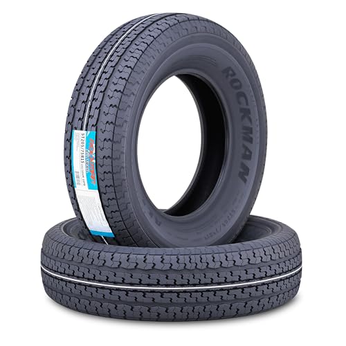 ROCKMAN Heavy Duty Trailer Tire ST205/75R15 10-Ply Load Range E 110M, Set2 - size: ST205/75R15/10PR