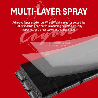 Wheel Accessories Parts 1/2 Oz. 0.50 Oz. Black Low Profile Stick-On Adhesive EasyPeel Tape Wheel Balancing Weights 1.70 kgs 3.75 lb Box US Made Tape 120 Pcs per Box - size: 1/2 Oz Segment, style: 120 Pcs Black
