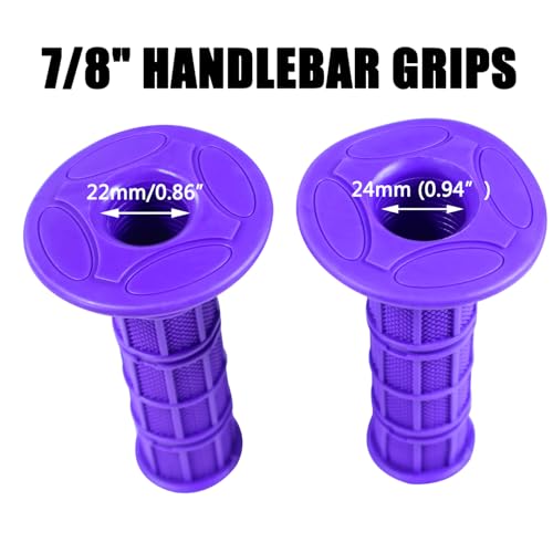 7/8" Handlebar Grips for 50cc-125cc CRF70 CRF80 TRX450 TTR90 TTR110 TTR125 PW80 RM80 DR650 KLX250 KLX300 KX65 SSR125 Pit Dirt Bike ATV Quad Motocross Motorcycles CT100U CT200U Mini Bike - color: Purple
