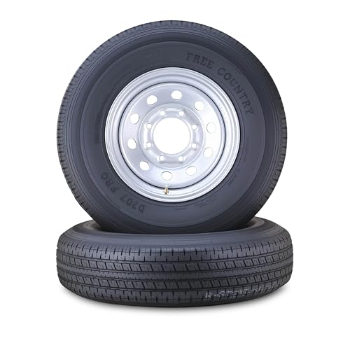 Free Country Trailer Tire Wheel ST235/80R16 10PR 124N 8X6.5 Silver Mod Pk2 - size: ST235/80R16