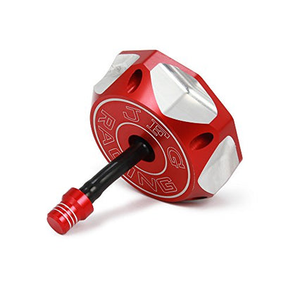 JFG RACING Dirt Bike Gas Fuel Tank Cap CNC for XR50 XR70 XR80 XR100 CRF150R CRF230F CR250R CR85R CR125R Dirt Pit Bike Red - color: red