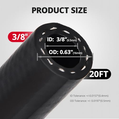 EVIL ENERGY 3/8" Transmission Oil Cooler Hose 20FT 250PSI SAE J1532 - size: 3/8 20FT
