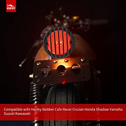 Motorcycle Tail Lights Chopper Side Mount Taillight LED Brake License Plate Light Compatible for Harley Bobber Cafe Racer Cruiser Honda Shadow Yamaha Suzuki Kawasaki(SMD LED) - color: SMD LED