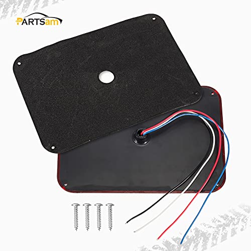 Partsam 2Pcs Double LED Trailer Tail Lights - Stop, Turn, Backup, Reverse - 30 LEDs Horizontal/Vertical Surface Mount RV Motohome Double Tail Lights