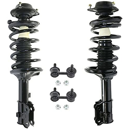 Detroit Axle - 4pc Front Struts Sway Bar Links for 2000-2005 Hyundai Accent - size: 4QS2400021/Sway Kit