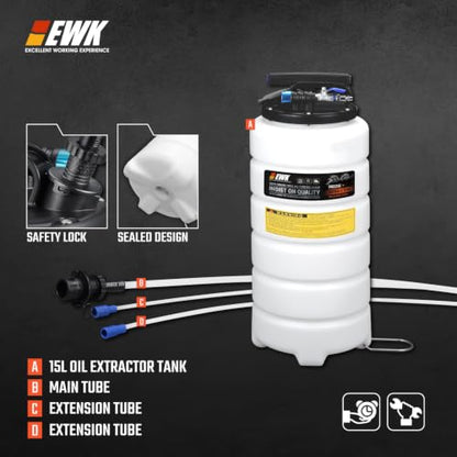 EWK 15L Pneumatic/Manual Oil Extractor Pump - size: 15L