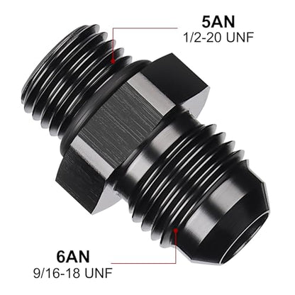 EVIL ENERGY 6AN Flare to AN5 ORB Male O-Ring Fitting Adapter - size: 5AN ORB to 6AN