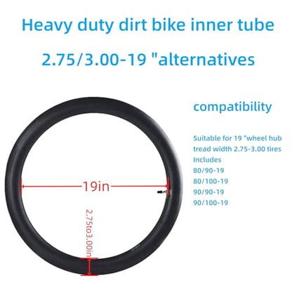 70/100-19 80/100-19 2.75/3.00-19 3.00-19 Electric Dirt Bike Inner Tube Heavy Duty - 2.1 mm Thickness for Surron Light Bee X Talaria UltraBee EridePro X160/X260 CRF 100F 125FB 150F 450R