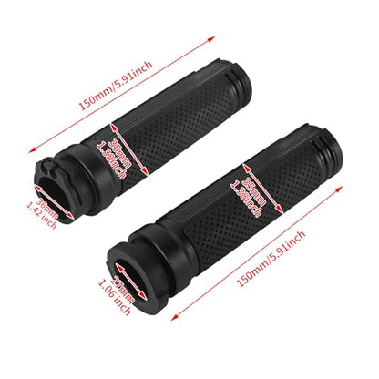 1 Inch Cable Throttle Handlebar Grips Motorcycle Hand Grips - color: #7 Black