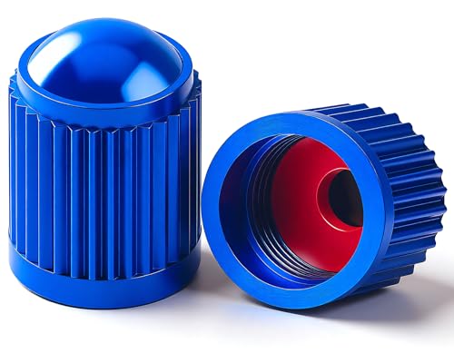 15PCS Tire Valve Stem Caps, Corrosion Resistant, with O Rubber Ring, Airtight Seal Heavy Duty Dustproof Tire Valve Stem Covers for Cars, SUV, Trucks, Bikes, Motorcycles, Bicycles(Blue) - color: Blue, size: 15 pcs