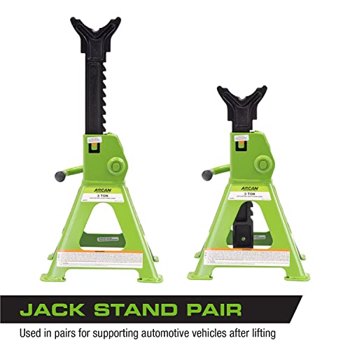 ARCAN 3-Ton Ratcheting Jack Stands, Pair, Model ALJS3