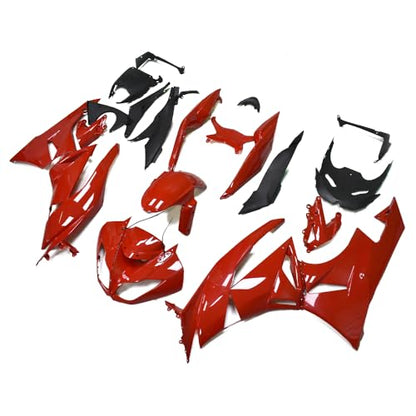 Red Fairings Body Work Cover Panel Kit Fit for Kawasaki 09 10 11 12 Ninja ZX6R ZX-6R ZX600R 2009 2010 2011 2012 Motorcycle Injection Fairing Plastic Body Kit Cowling Hull Frame