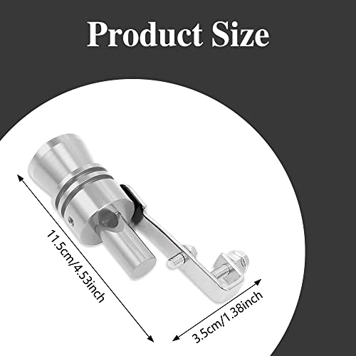 2PCS Car Turbo Whistle, Aluminum Alloy Universal Turbo Whistle - color: Sliver