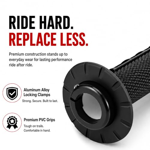Motorcycle Lock-on Grips 7/8”Handlebar Handle Black - color: black