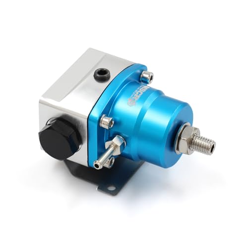 Universal EFI Fuel Pressure Regulator Kit with 0-160psi Fuel Pressure Gauge - color: BLUE