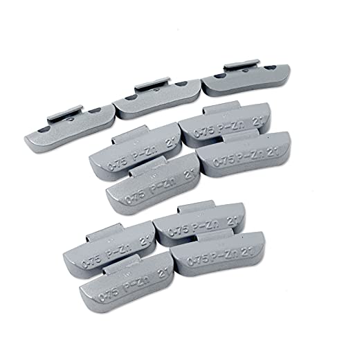 CKAuto P Coated 0.75oz Zinc Clip-On Wheel Weights for Steel Rims 50 pcs/Box - color: gray, size: 0.75