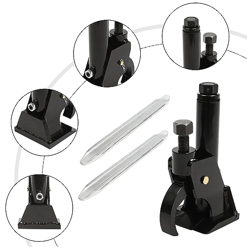 Manual Tire Bead Breaker Tool, Fits 10-21 Inch Tires, Portable Bead Breaking Tool Kit with 2 Crowbars & Rim Clamp, Heavy Duty for ATV UTV Truck Tractor Golf Cart (No Wheel Removal)