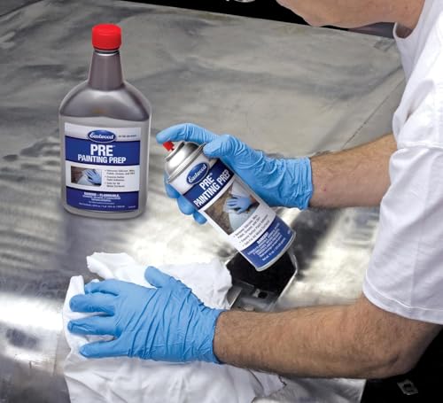 Eastwood Silicone Surface Preparation Wax Polish Grease Dirt Remover | Automotive Painting Pre-Prep Spray Solution | Easy to Use Spray On Application | 12 Pack