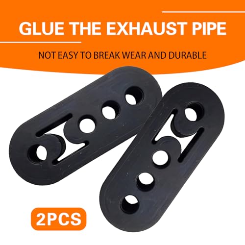 2 PCS 4 Holes Exhaust Rubber Hanger, Adjustable Exhaust Pipe Support Bracket, High-density Muffler Exhaust Hanger, Universal Bushing Muffler Insulator Shock Absorbent Mount Bracket (Black)
