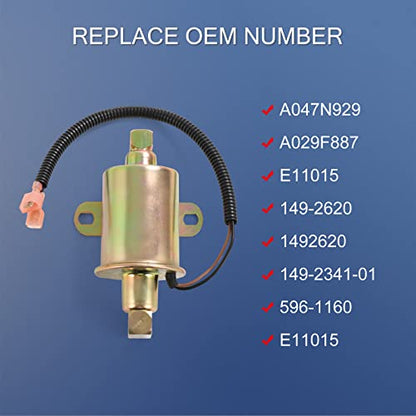 Electrical Fuel Pump 1492620 E11015 replacement for Onan Cummins 5500 5.5KW - size: E11015 Fuel Pump