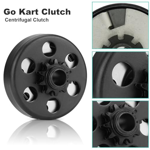 Go Kart Clutch 3/4 Bore 10T with #40/41/420 Chain, for Predator 212 Centrifugal Clutch Fit for Minibike MB165 & MB200 and Honda Cloned Engines GC160, GC190, GX120, GX140, GX160, GX200. Up to 2-6.5HP - size: 3/4" Bore 10T with Chain