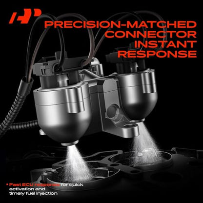 A-Premium Set of 2 Fuel Injectors Compatible with Chevrolet, GMC, Cadillac