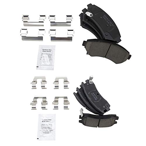 TRQ Ceramic Brake Pad Kit Front & Rear - color: Ceramic, size: BFA12929
