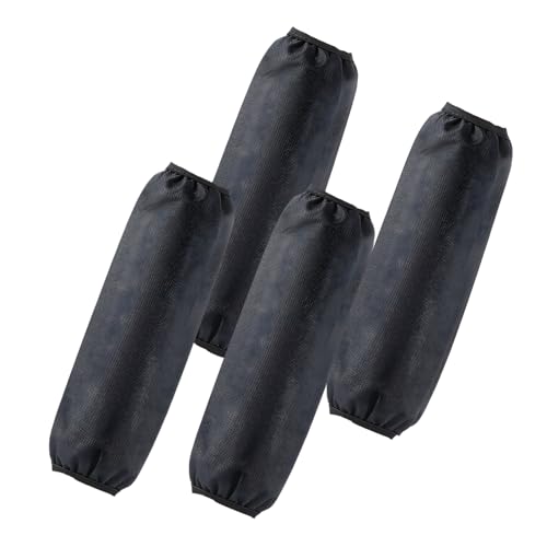 Klmnop 4 Pcs Universal Shock Cover, 350mm ATV Shock Covers Suspension Protector Absorber Protection Universal For ATV Quad Scooter Motorcycle Snowmobile(Black)