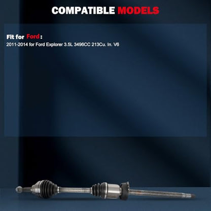 CCIYU CV Axle Shaft Assembly for Ford Explorer 2011 2012 2013 - Front - size: 17-5816