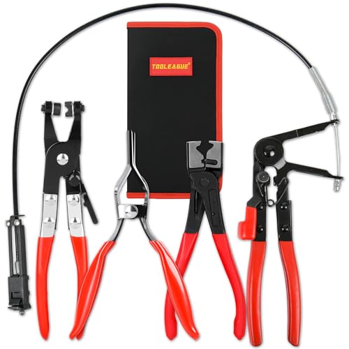 TOOLEAGUE 4Pcs Hose Clamp Pliers Set,Auto Repair Tool Kit
