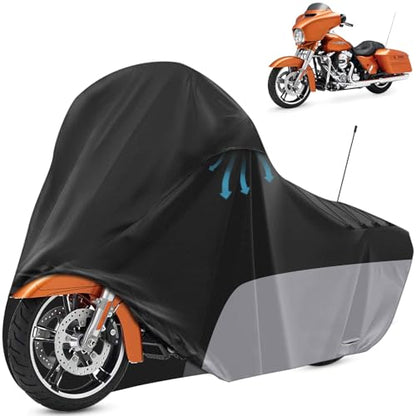 Motorcycle Cover Heavy Duty for Touring Side Box Models - size: Side Box