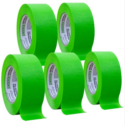 LAUCO DINOGREN Masking Green Tape 2 Inch x 60 Yards, 5 Rolls, Green High Performance Painters Tape, Heat and Water Resistant Tape for Car Painting and Auto Body Refinishing 7767 - size: 2in-5rolls