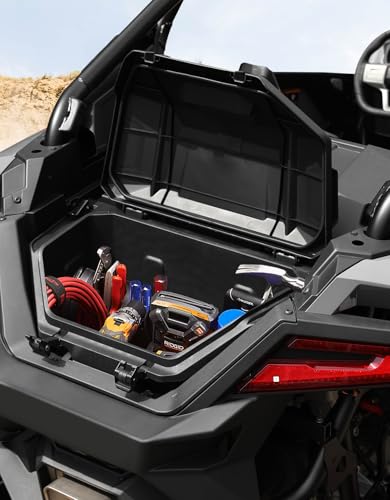 A & UTV PRO 36 QT Rear Storage Box Compatible with 2022-2026 Polaris RZR PRO R/Pro R 4, Waterproof Dust Resistant Cargo Box Bin Bed Tool Box Accessories, Replace OEM # 2884236 - size: 36 QT