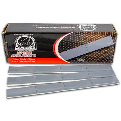 Silverback 1 oz Grey Steel Adhesive Wheel Weights 72 oz Box 72 Pack - color: Gray, size: 1 oz