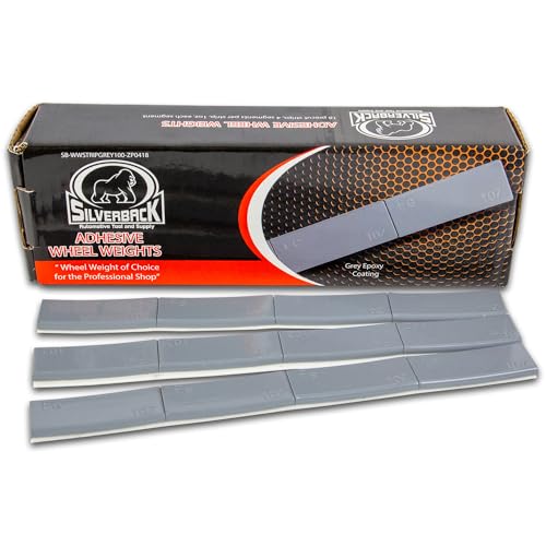 Silverback 1 oz Grey Steel Adhesive Wheel Weights 72 oz Box 72 Pack - color: Gray, size: 1 oz